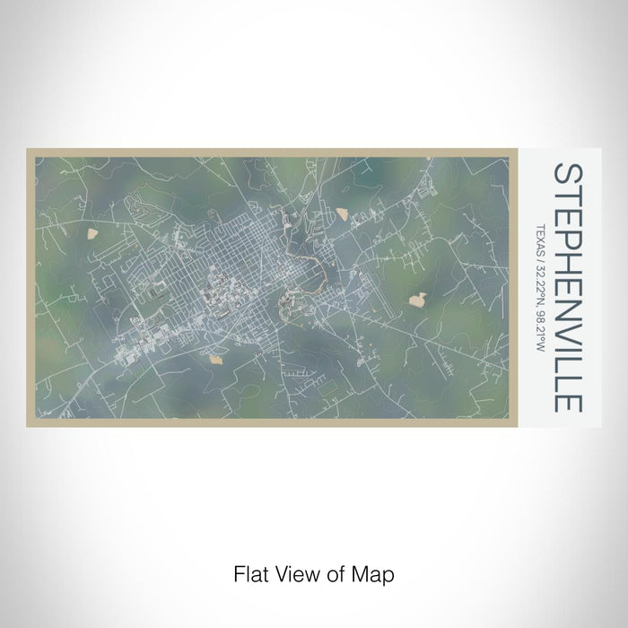 Rendered View of Stephenville Texas Map on 17oz Stainless Steel Insulated Bottle with printed afternoon style map