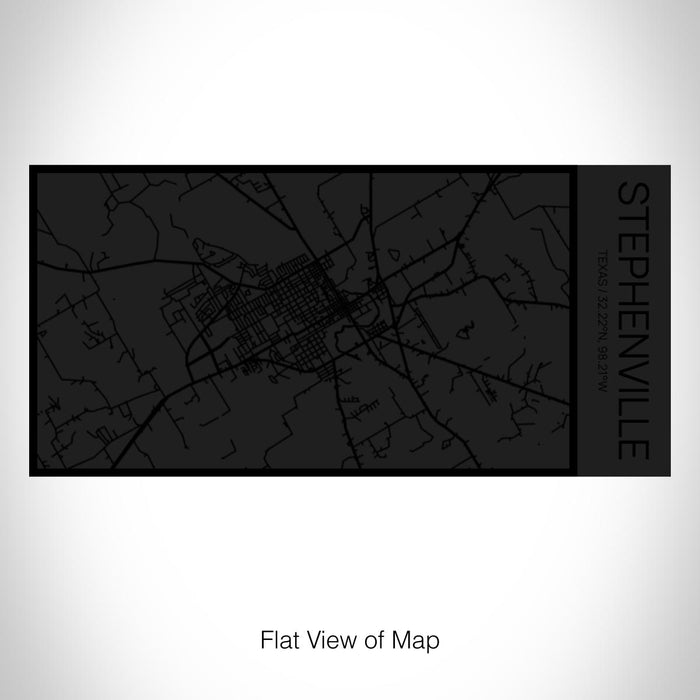 Rendered View of Stephenville Texas Map on 17oz Stainless Steel Insulated Cola Bottle in Stainless in Matte Black