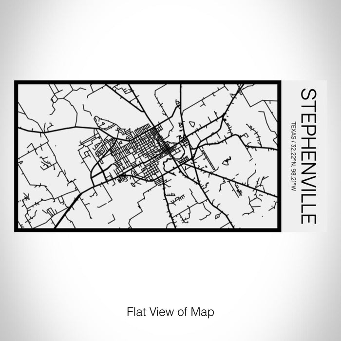 Rendered View of Stephenville Texas Map on 17oz Stainless Steel Insulated Cola Bottle in Stainless in Matte White