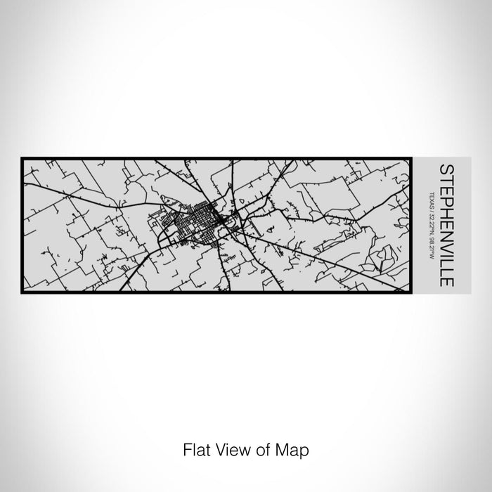 Rendered View of Stephenville Texas Map on 10oz Stainless Steel Insulated Cup with Sipping Lid