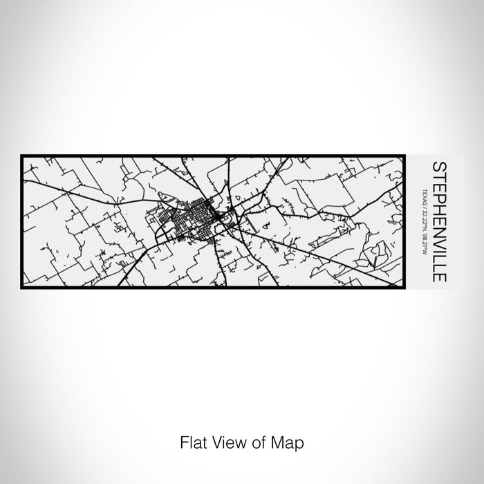 Rendered View of Stephenville Texas Map on 10oz Stainless Steel Insulated Cup in Matte White with Sliding Lid