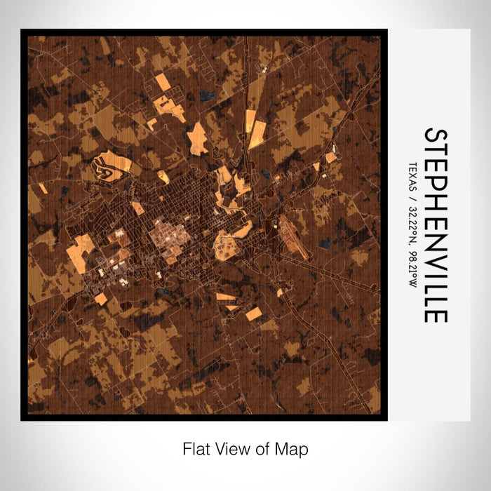 Rendered View of Stephenville Texas Map on 17oz Stainless Steel Insulated Tumbler in Ember Map Style