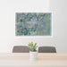 24x36 Sterling Colorado Map Print Lanscape Orientation in Afternoon Style Behind 2 Chairs Table and Potted Plant