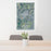 24x36 Sterling Colorado Map Print Portrait Orientation in Afternoon Style Behind 2 Chairs Table and Potted Plant