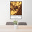 24x36 Sterling Colorado Map Print Portrait Orientation in Ember Style Behind 2 Chairs Table and Potted Plant