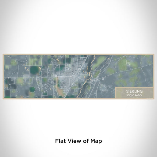 Flat View of Map Custom Sterling Colorado Map Enamel Mug in Afternoon