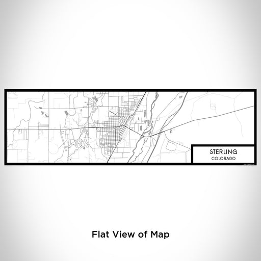 Flat View of Map Custom Sterling Colorado Map Enamel Mug in Classic