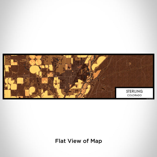 Flat View of Map Custom Sterling Colorado Map Enamel Mug in Ember