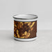 Front View Custom Sterling Colorado Map Enamel Mug in Ember