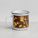 Left View Custom Sterling Colorado Map Enamel Mug in Ember
