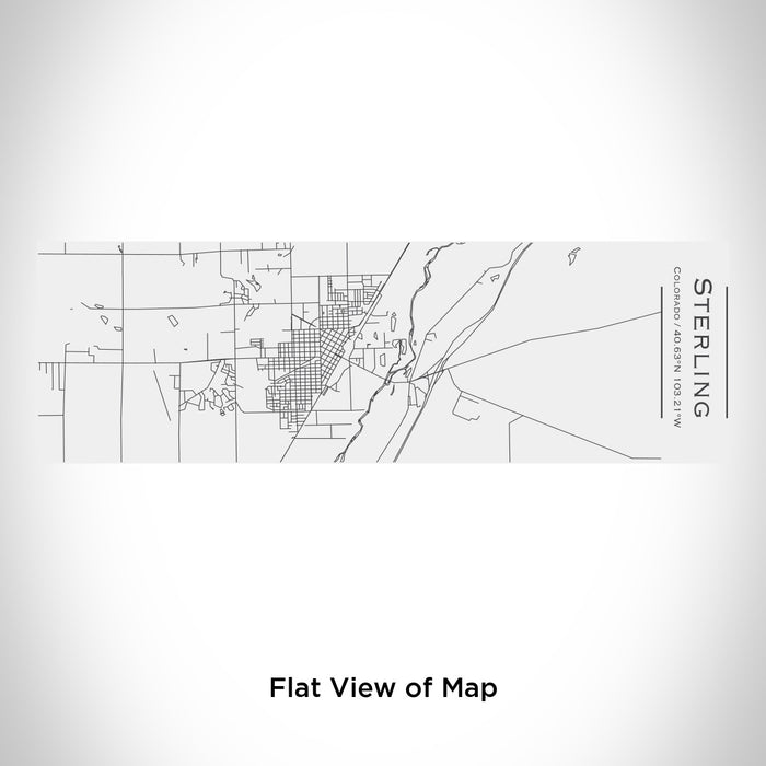 Rendered View of Sterling Colorado Map Engraving on 10oz Stainless Steel Insulated Cup with Sliding Lid in White
