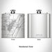 Rendered View of Sterling Colorado Map Engraving on 6oz Stainless Steel Flask