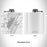 Rendered View of Sterling Colorado Map Engraving on 6oz Stainless Steel Flask in White