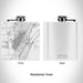 Rendered View of Sterling Colorado Map Engraving on 6oz Stainless Steel Flask in White