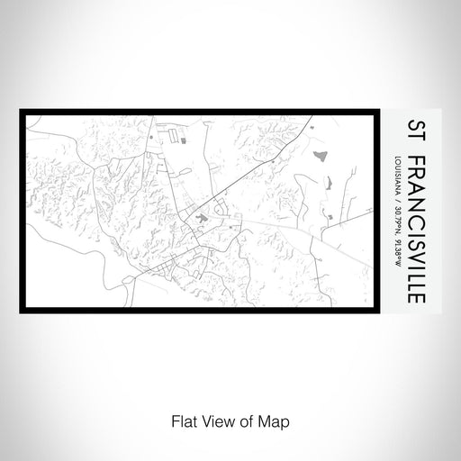 Rendered View of St Francisville Louisiana Map on 17oz Stainless Steel Insulated Bottle with printed classic style map