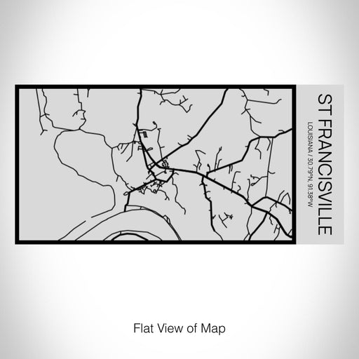 Rendered View of St Francisville Louisiana Map on 17oz Stainless Steel Insulated Cola Bottle in Stainless
