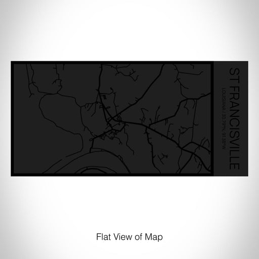 Rendered View of St Francisville Louisiana Map on 17oz Stainless Steel Insulated Cola Bottle in Stainless in Matte Black
