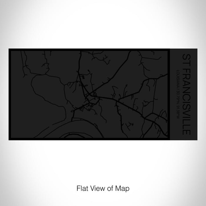 Rendered View of St Francisville Louisiana Map on 17oz Stainless Steel Insulated Cola Bottle in Stainless in Matte Black