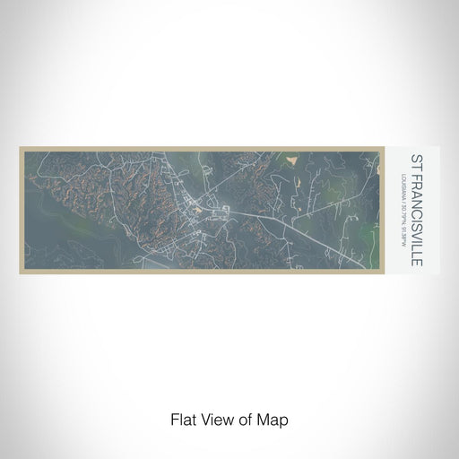 Rendered View of St Francisville Louisiana Map on 10oz Stainless Steel Insulated Cup in Afternoon with Sliding Lid