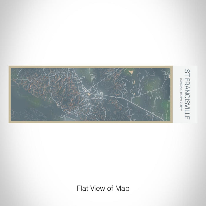 Rendered View of St Francisville Louisiana Map on 10oz Stainless Steel Insulated Cup in Afternoon with Sliding Lid