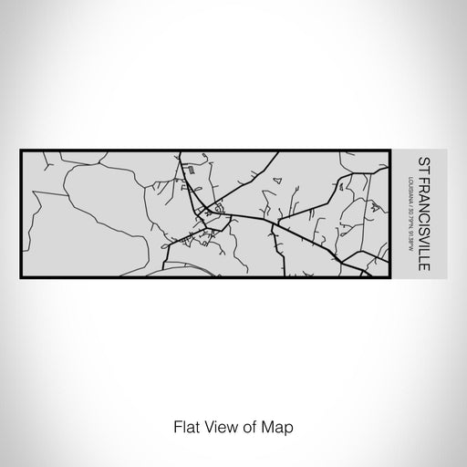 Rendered View of St Francisville Louisiana Map on 10oz Stainless Steel Insulated Cup with Sipping Lid