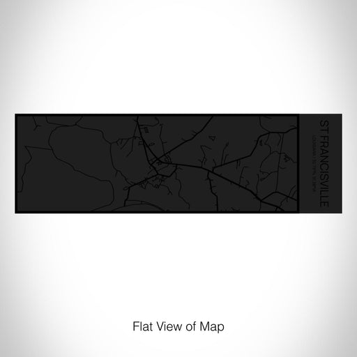 Rendered View of St Francisville Louisiana Map on 10oz Stainless Steel Insulated Cup in Matte Black with Sliding Lid