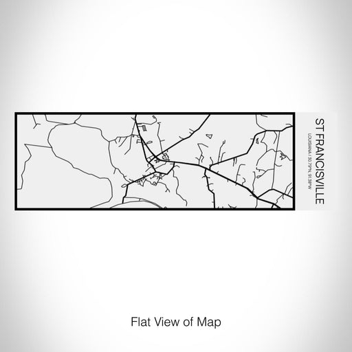 Rendered View of St Francisville Louisiana Map on 10oz Stainless Steel Insulated Cup in Matte White with Sliding Lid