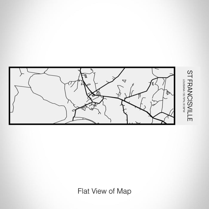 Rendered View of St Francisville Louisiana Map on 10oz Stainless Steel Insulated Cup in Matte White with Sliding Lid