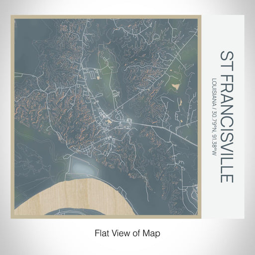 Rendered View of St Francisville Louisiana Map on 17oz Stainless Steel Insulated Tumbler in Afternoon Map Style