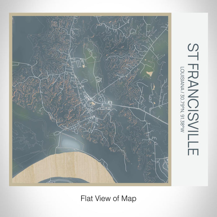 Rendered View of St Francisville Louisiana Map on 17oz Stainless Steel Insulated Tumbler in Afternoon Map Style