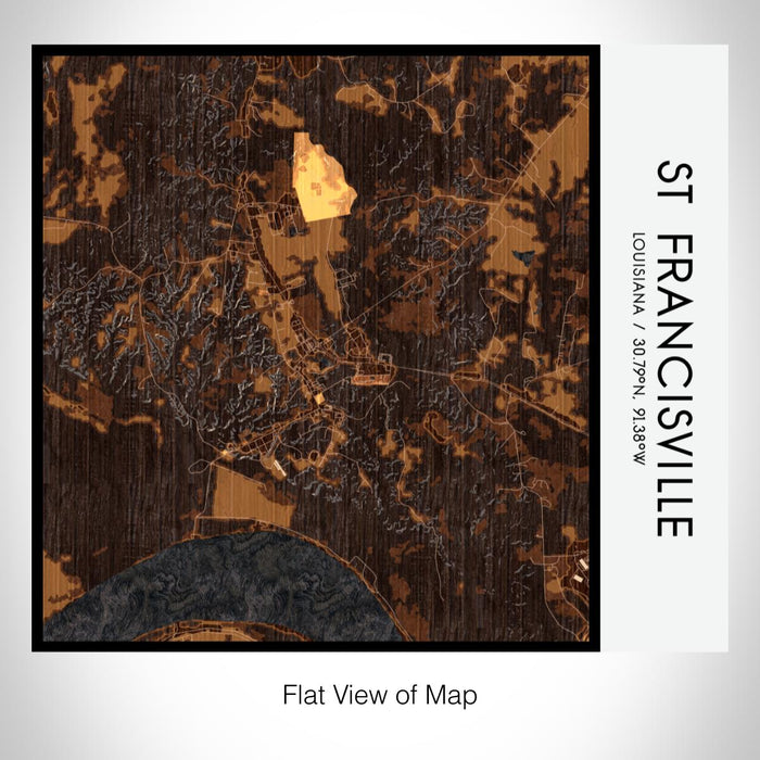 Rendered View of St Francisville Louisiana Map on 17oz Stainless Steel Insulated Tumbler in Ember Map Style