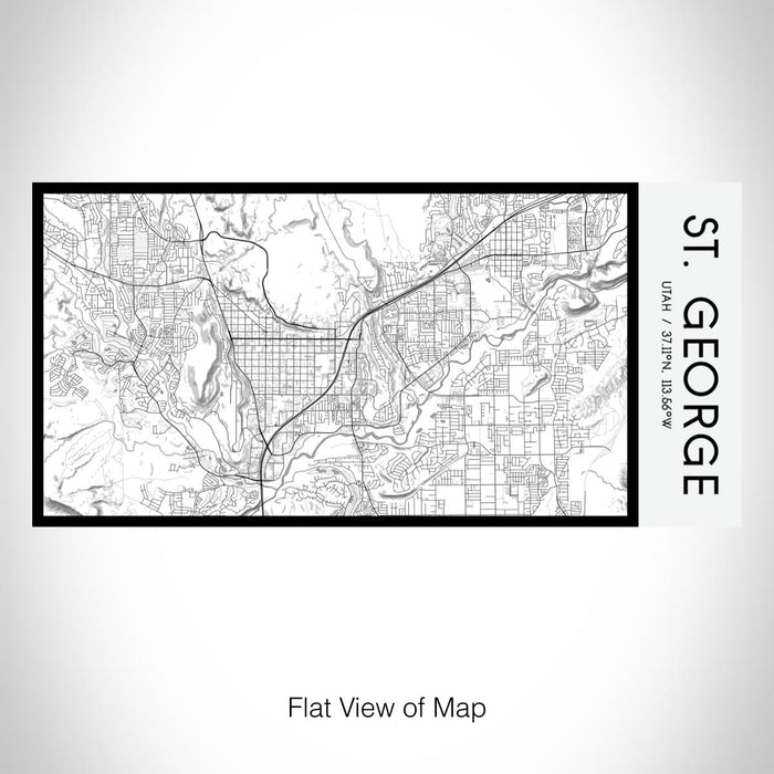Rendered View of St. George Utah Map on 17oz Stainless Steel Insulated Bottle with printed classic style map