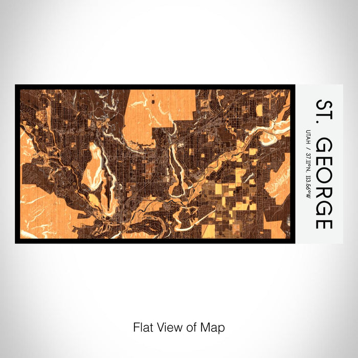 Rendered View of St. George Utah Map on 17oz Stainless Steel Insulated Bottle with printed ember style map