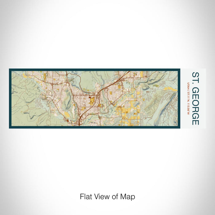 Rendered View of St. George Utah Map on 10oz Stainless Steel Insulated Cup in Woodblock with Sliding Lid