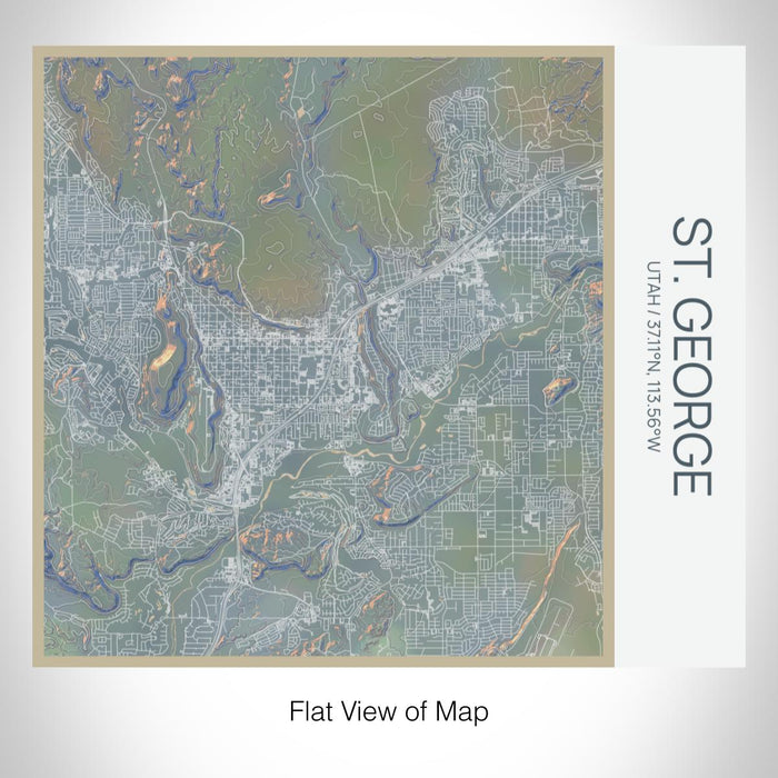 Rendered View of St. George Utah Map on 17oz Stainless Steel Insulated Tumbler in Afternoon Map Style