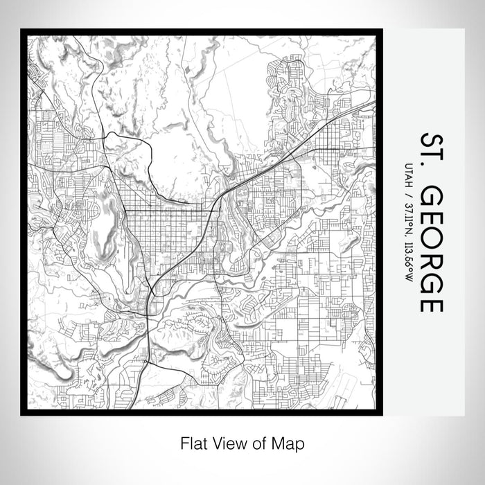 Rendered View of St. George Utah Map on 17oz Stainless Steel Insulated Tumbler in Classic Map Style