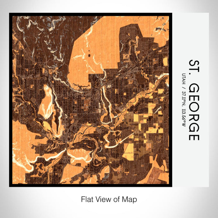 Rendered View of St. George Utah Map on 17oz Stainless Steel Insulated Tumbler in Ember Map Style