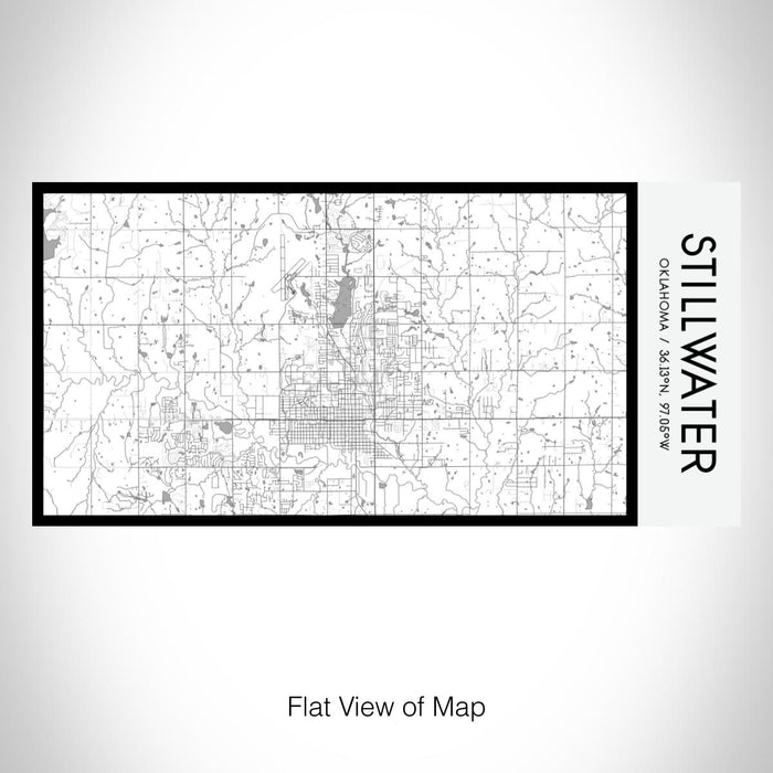 Rendered View of Stillwater Oklahoma Map on 17oz Stainless Steel Insulated Bottle with printed classic style map