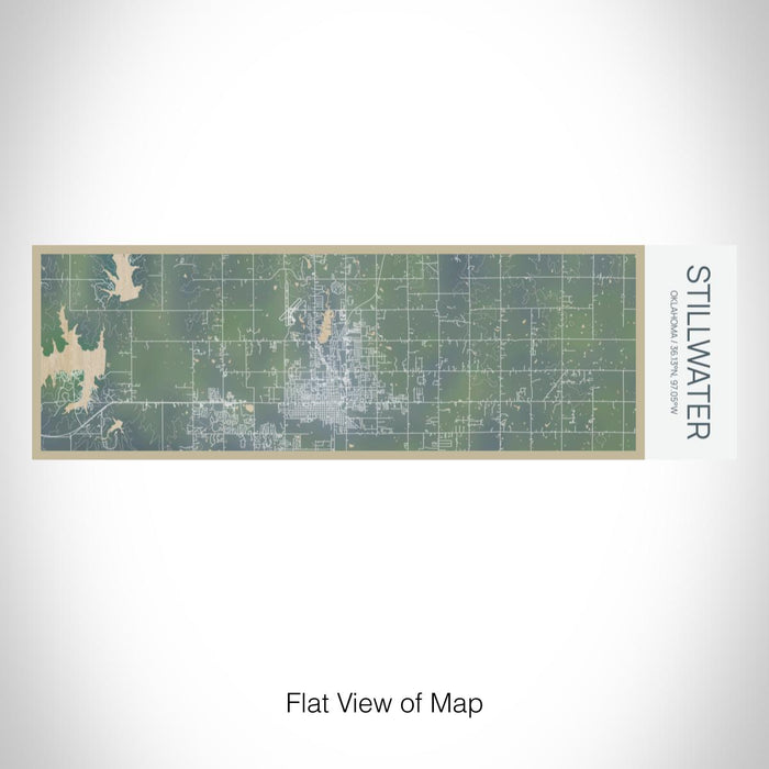 Rendered View of Stillwater Oklahoma Map on 10oz Stainless Steel Insulated Cup in Afternoon with Sliding Lid