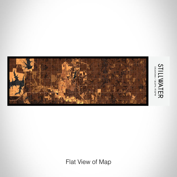 Rendered View of Stillwater Oklahoma Map on 10oz Stainless Steel Insulated Cup in Ember with Sliding Lid