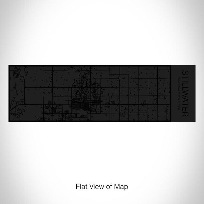Rendered View of Stillwater Oklahoma Map on 10oz Stainless Steel Insulated Cup in Matte Black with Sliding Lid