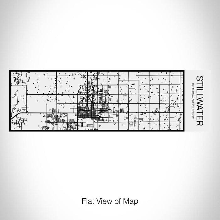 Rendered View of Stillwater Oklahoma Map on 10oz Stainless Steel Insulated Cup in Matte White with Sliding Lid