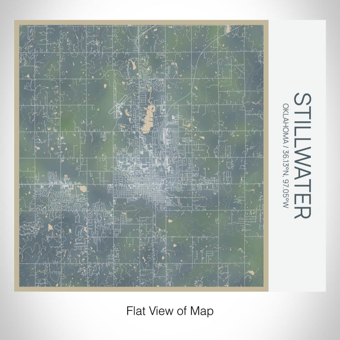 Rendered View of Stillwater Oklahoma Map on 17oz Stainless Steel Insulated Tumbler in Afternoon Map Style