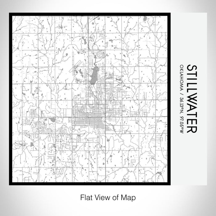 Rendered View of Stillwater Oklahoma Map on 17oz Stainless Steel Insulated Tumbler in Classic Map Style