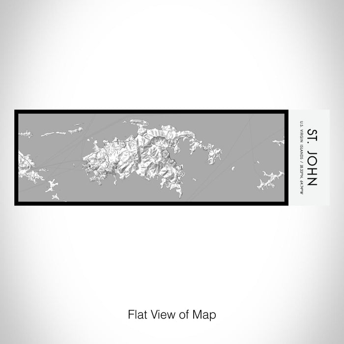 Rendered View of St. John U.S. Virgin Islands Map on 10oz Stainless Steel Insulated Cup in Classic with Sliding Lid