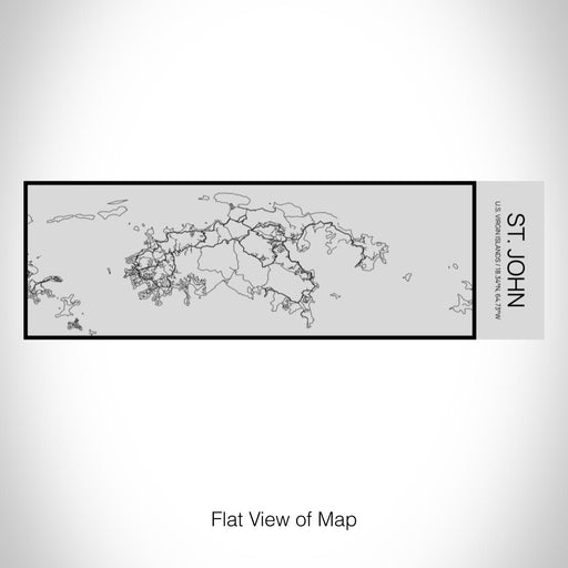 Rendered View of St. John U.S. Virgin Islands Map on 10oz Stainless Steel Insulated Cup with Sipping Lid