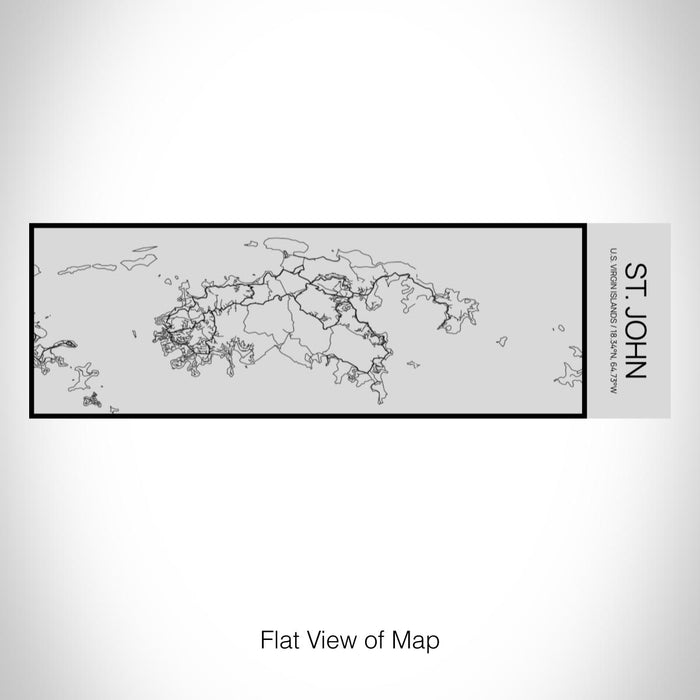 Rendered View of St. John U.S. Virgin Islands Map on 10oz Stainless Steel Insulated Cup with Sipping Lid