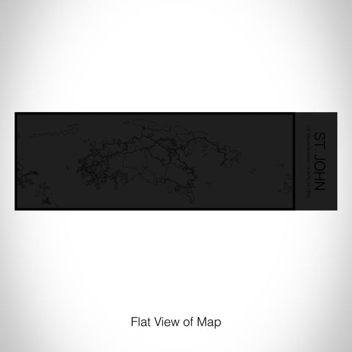 Rendered View of St. John U.S. Virgin Islands Map on 10oz Stainless Steel Insulated Cup in Matte Black with Sliding Lid