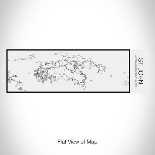 Rendered View of St. John U.S. Virgin Islands Map on 10oz Stainless Steel Insulated Cup in Matte White with Sliding Lid