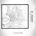 Rendered View of St. Joseph Missouri Map on 20oz Stainless Steel Insulated Bottle with Bamboo Top with printed classic style map